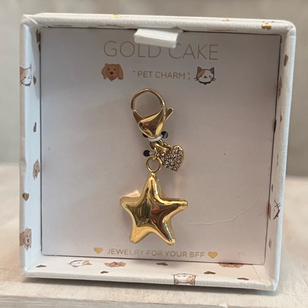 ⚡️Gold Cake Star Pet Charm